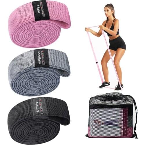 3Pcs Yoga Gym Training Braided Elastic Band Fitness Hip Loop Resistance Bands Anti-slip Squats Expander Strength Rubber Bands