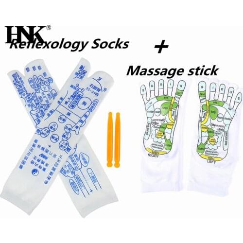1Pair Acupressure Reflexology Socks Physiotherapy Massage Relieve Tired Feet Foot Point Sock Reflexology Socks Dropshipping
