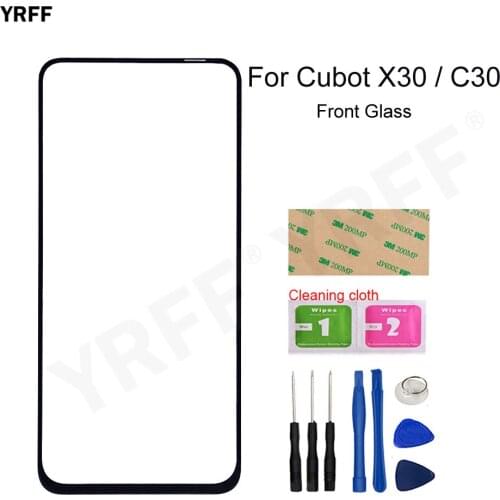 New Front Glass Panel For Cubot X30 C30 (No Touch Screen) Outer Glass Panel Cover Phone Repair Parts