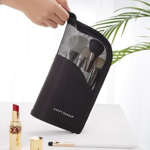 New Makeup brush handbag Portable mini trumpet Waterproof Travel Cosmetic Bag Organizer Female beauty Brush storage case