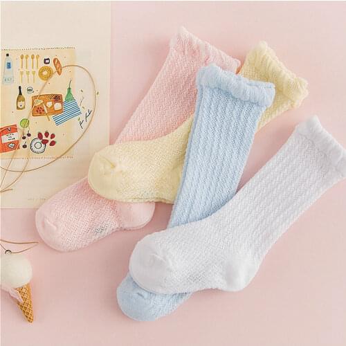 Baby Clothes for Babies 0-24 Months Cotton Socks Knee High Socks Breathing for Newborn Prevent Mosquito Socks In Summer