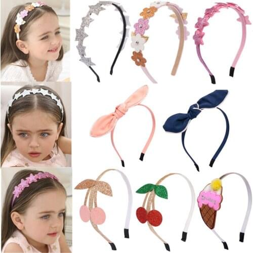 Shiny Sequin Star Headband Sweet Rainbow Glitter Heart Hairband Party Hair Hoops for Girls Handmade Hair Accessories Fashion