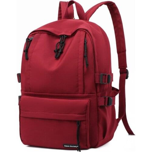 Laptop Computer Polyester Backpack Pure Color White Black Red School Bag Mochila Travel Designer Bags School Style Shoulder Pack