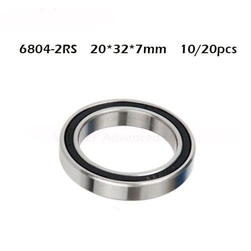 10/20PCS High quality ABEC-1 6804 2RS 6804RS 6804-2RS 6804 RS 20x32x7 mm 20*32*7mm double Rubber seal Deep Groove Ball Bearing