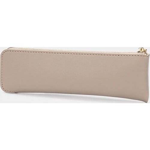 Pencil bag PU leather female student Korean version of the net red stationery bag ins wind simple girl heart cute pencil bag