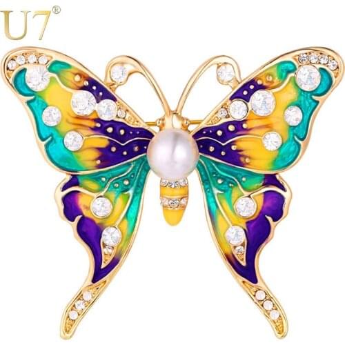U7 Butterfly Brooches For Clothes