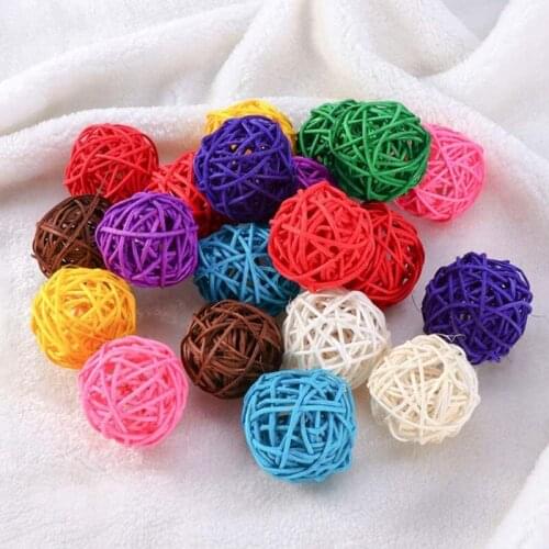 10pcs 5cm Rattan Wicker Balls Vase Fillers for Wedding Party Christmas Decoration Rattan Balls Table Wedding Party