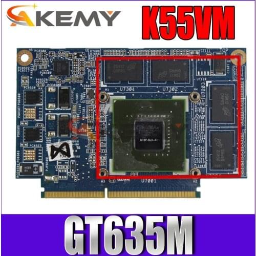 Akemy K55VM VGA GT635M N13P-GLR-A1 2GB Graphics card motherboard for ASUS K55VM K55VJ K55V A55V Laptop Video card