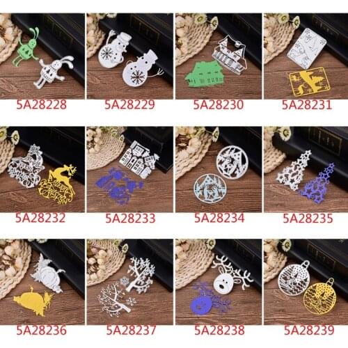 Christmas House Cutting Dies Stencil DIY Scrapbooking Embossing Paper Card Decor