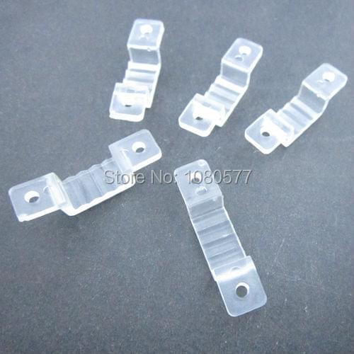 100pcs LED Silicon Clip, LED Fixing Clip For Fixing 12V 220V Flexible Tube IP67 Waterproof LED Strip Connector