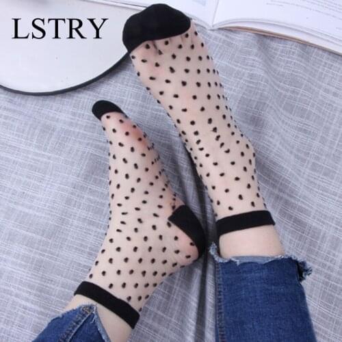 1 Pair Breathable Ultra Thin Socks Summer Women Transparent Lace Silk Crystal Rose Flower Girls Elastic Short Socks Female Sox