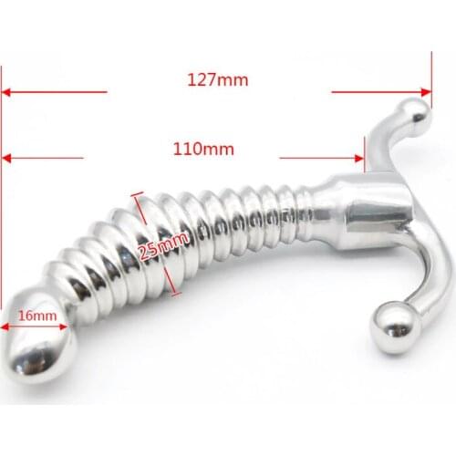 304 Stainless Steel Spiral Anal Plug Anus Dilator Stimulator G Spot Butt Plug Adult Sex Toys For Men And Women Buttplug