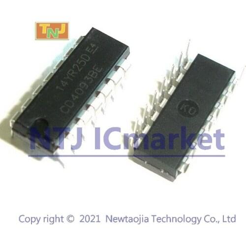 50 PCS CD4093BE DIP-14 CD4093 4093 CMOS QUAD 2-INPUT NAND SCHMITT TRIGGERS IC CHIP