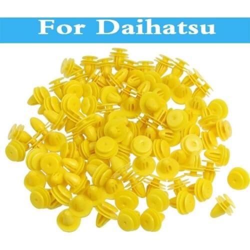 50pcs Yellow Car Styling Door Panel Trim Retainer Fastener Rivet For Daihatsu Altis Be-Go Boon Cuore Esse Materia Ceria Copen