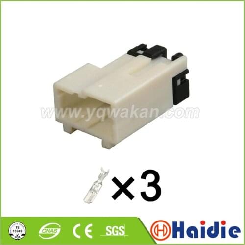 Free shipping 5sets 3pin auto wiring wire harnessplug electric plastic unsealed connector 7122-6030