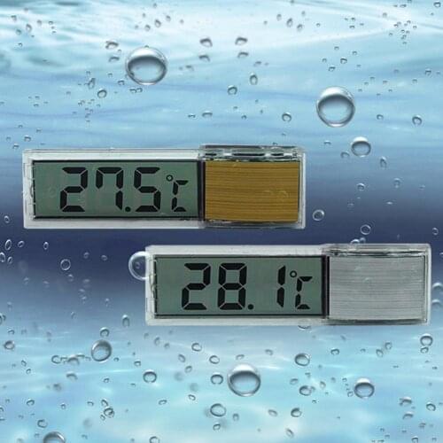 LCD Screen 3D Digital Electronic Display Thermometer Fish Tank Aquarium Water Temperature Meter 7*2*1cm External Type Test Table