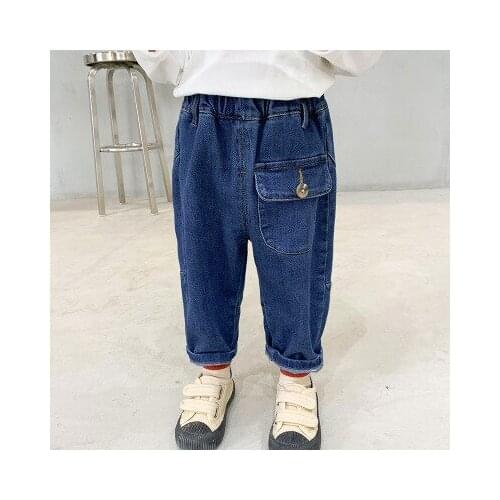 Boys Jeans 2020 Autumn Childrens Denim Pants Korean Style Kids Boys Spring and Autumn Trousers Baby Fashion Casual Cowboy Pant