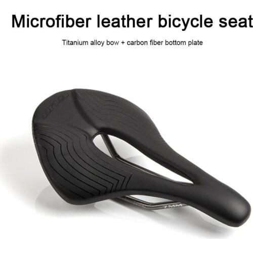 GUB 1183 Mountain Road Bike Seat Hollow Microfiber Leather Widened Breathable Comfortable Titanium Bow Carbon Fiber Seat