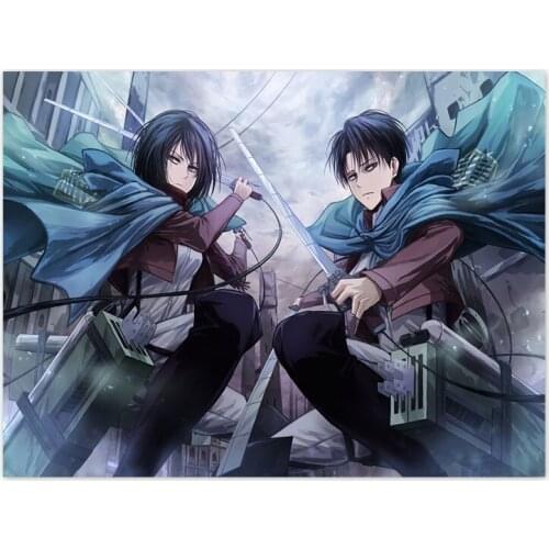 Cartoon Attack On Titan Poster And Prints Japanese Animation Print Canvas Painting Wall Art Pictures Living Room Home Decoration