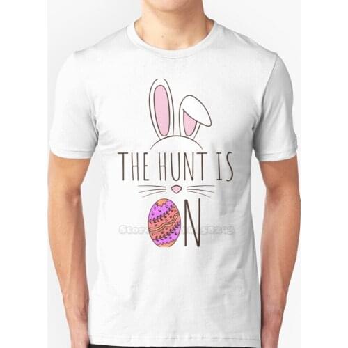 The Hunt Is On Easter Egg Hunt Cute Bunny Adorable Men T-Shirt Soft Comfortable Tops Tshirt Tee Shirt Clothes Cute Easter Bunny