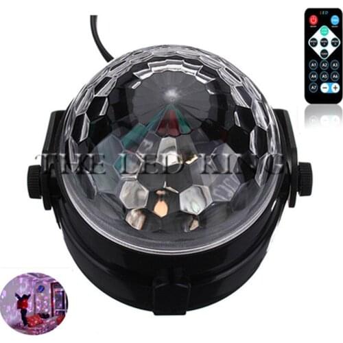 Mini LED Stage Light 6W 9W 110V 220V RGB Crystal Magic Ball Stage Lights Disco Stage Lamp Sound Activated Strobe Stage Lighting