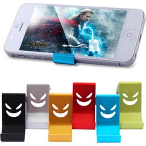 Mobile Phone Holder Stand Smile Metal Tablet Stand Universal Phone Holder For IPhone Samsung Xiaomi Mi 9 Phone Stand Durable