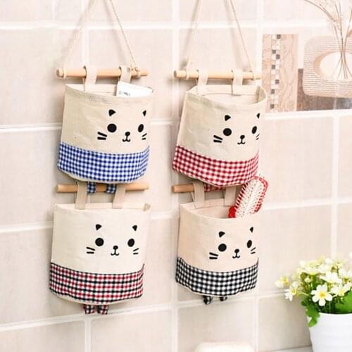 Wall Mounted Bags Nursery Storage Bag Door Storage Pockets Fabric Toys Organize Pockets Home Storage Bag Cloth Organizer
