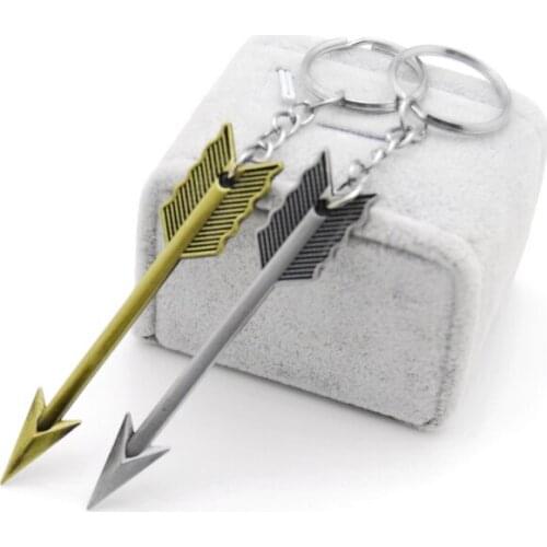 New fashion Alloy Sword key chain Bow and Arrow keychain novelty items Men gift Original Key Ring