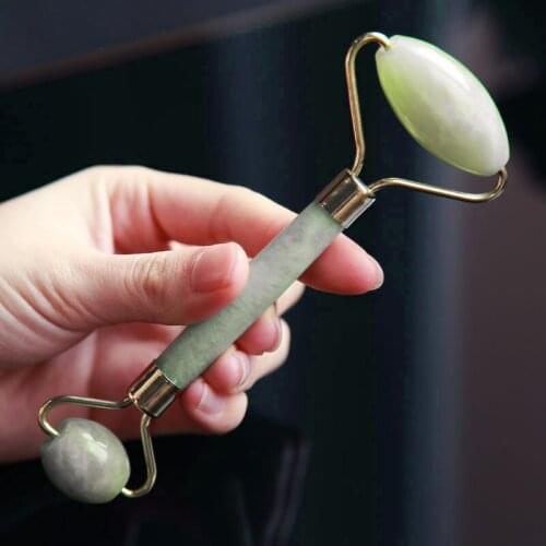 Newly Portable Pratical Facial Massage Roller Natural Jade Anti Wrinkle Face Slimming Shaper Body Foot Relaxation Beauty Tool