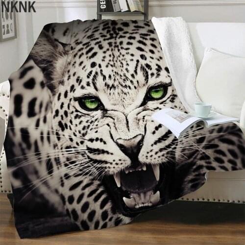 NKNK Brank Tiger Blanket Animal Bedspread For Bed Ferocious Bedding Throw Harajuku Plush Throw Blanket Sherpa Blanket Fashion