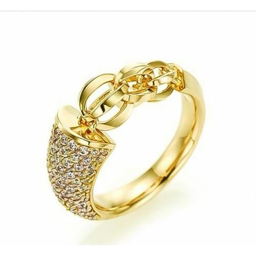 Ofertas Trendy Fashion Classical Cool Gold Silver Color Alloy Spinner Chain Womens Ring Party Anniversary Jewelry Hot Sale