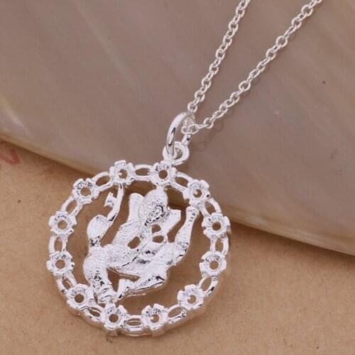 Wholesale High quality silver plated Fashion jewelry chains necklace pendant WN-188