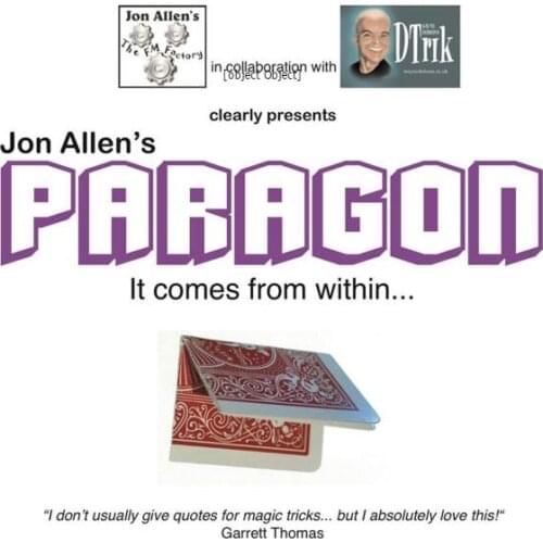 Paragon (Gimmick and DVD) by Jho A - Magic Trick,Mentalism,Close Up,Card Magic,Prophecy,Magia Toys,Joke,gadget,Classic