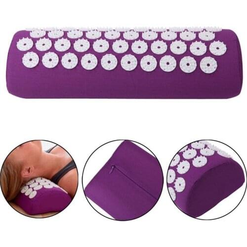 Dropshipping Acupressure Pillow Massager Neck Head Relieve Stress Pain Acupuncture Massage Tool Spike Yoga Mat Pillow