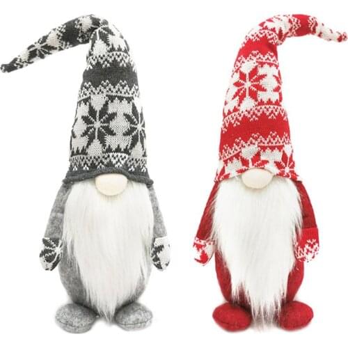 Christmas Handmade Swedish Santa Plush Gnome Doll Toys Xmas Gift Party Ornaments L4MB