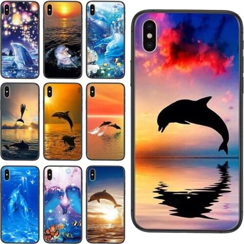 Super Sunset Jumping Dolphin Ocean Protective Phone Fundas For Samsung Galaxy A72 A725F A71 A70 4G 5G A50 A40 A30 A20 A10S A02
