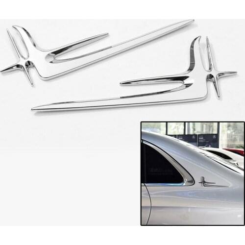 2Pcs Lengthened Standard Sticker For Mercedes Benz E C Class W205 W213 Kit Silver ABS Accessories Trim Useful