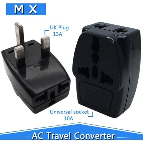 Universal UK / US / AU 1 to 3 Splitter 3 Pin 2 Pin Plug To UK 3 Pin Singapore 3 Pin Travel Power Adapter