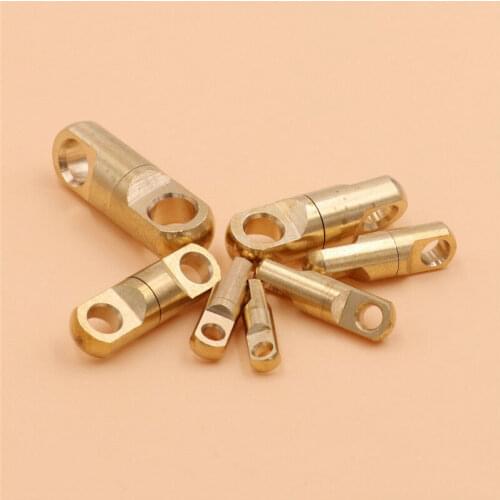 2Pcs Solid Brass Swivel Eye Rotating Connector for Keychain Round Circle Key Ring Leather Craft DIY Accessories