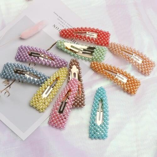 Japan And Korea Fashion Sweet Color Pearl Hairpin Bangs Clip For Woman BB Clip Super Fairy Hair Ornaments