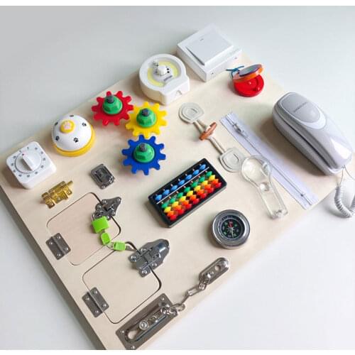 Busy Montessori unlock Toy Essential Educational Sensory Board For Toddlers busyboard intelligence Development Educational