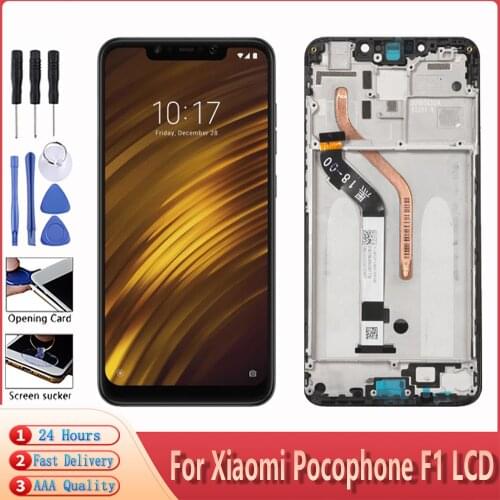 6.18" AAA+++ LCD Screen For Xiaomi Pocophone F1 LCD Display Screen Digitizer Assembly Replace Free Tools For POCO F1 Display