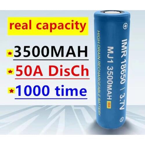 1-20 100% original MJ1 3.7 V 3500 mAh 18650 lithium secondary batteries for flashlight batteries for MJ1 3500mah batteries