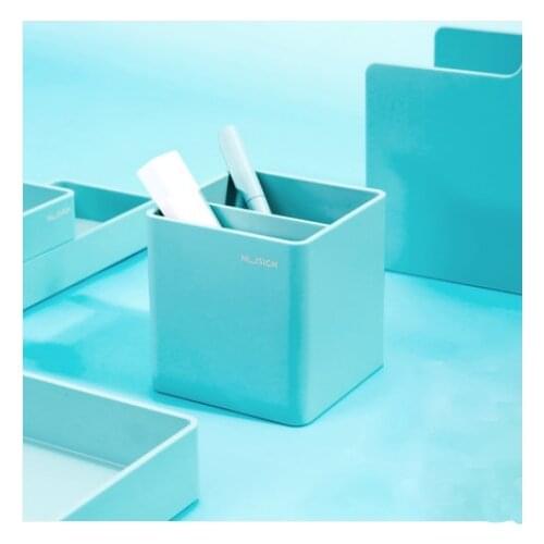 1 PC High Quality 4 Colors Office Organizer Simple Design Cosmetic Pencil Pen Holders Stationery Container Office Supplies