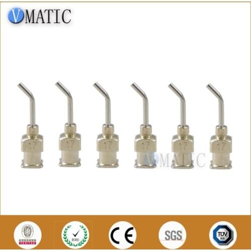 Free Shipping 12Pcs 1/2'' Inch 17G 45 Degree Bent Stainless Steel Dispensing Needle