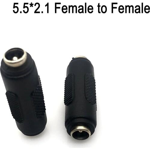 2pcs 5.5*2.1mm / 5.5x2.1 mm DC Power Socket Connector female to female Panel Mounting Jack Adaptor