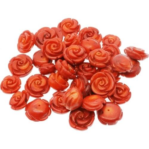 2020 new coral loose beads camellia shape spacer beads DIY jewelry for earrings or necklace