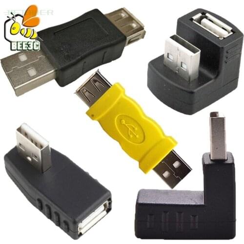 300pcs/lot USB Female to USB 2.0 Type A Male Adapter Connecter for Cameras Mobile Phones MP3 Player PDAs Computer Notebook