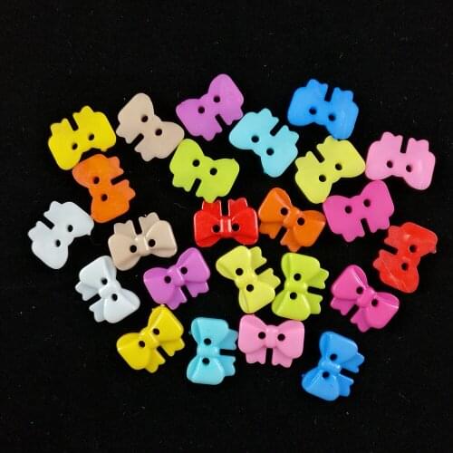 50PCS Mini Tiny Plastic Bows Buttons Sewing Doll Clothes Sewing Resin Button Scrapbooking DIY Accessories Scrapbook Cardmaking