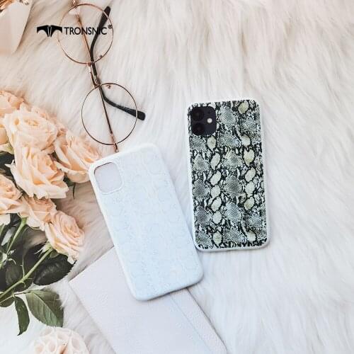 Snake Skin Animal Phone Case for iPhone 12 11 Pro MAX XR X Max Soft Luxury Black Glossy Case for iPhone 6 7 8 Plus Cover Fashion